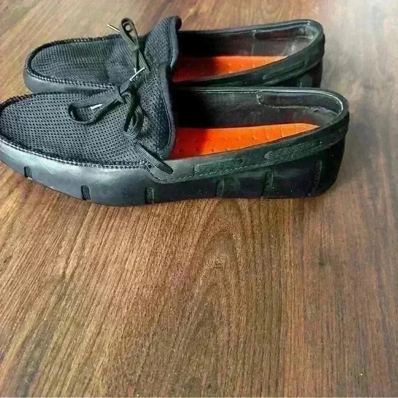 Swims Mens Braided Lace Lux Loafer Driver in black Size 10 - Picture 4 of 8